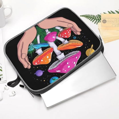 Funny Computer Sleeve Bag, Large Capacity Compact Laptop Case, Reusable Protective Laptop Sleeve for Commuting, Travel, Magic Mushrooms Space Planet Art, 13inch - color: Style(966), size: 13inch