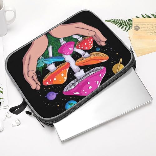 Funny Computer Sleeve Bag, Large Capacity Compact Laptop Case, Reusable Protective Laptop Sleeve for Commuting, Travel, Magic Mushrooms Space Planet Art, 14inch - color: Style(966), size: 14inch