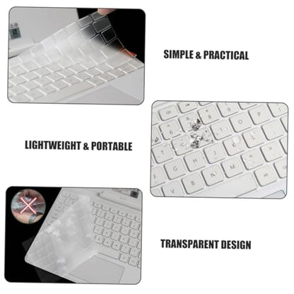 KALLORY 5pcs Transparent Keyboard Cover for Water Resistant Laptop Keyboard Protector Easy to with Models for Daily Use