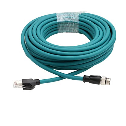 M12 4 Pin D-Coded to RJ45 Ethernet Cable for Industrial Barcode Reader Scanner Vision Sensor Actuator Encoder Network Switch Cat5e 7M - size: 7m