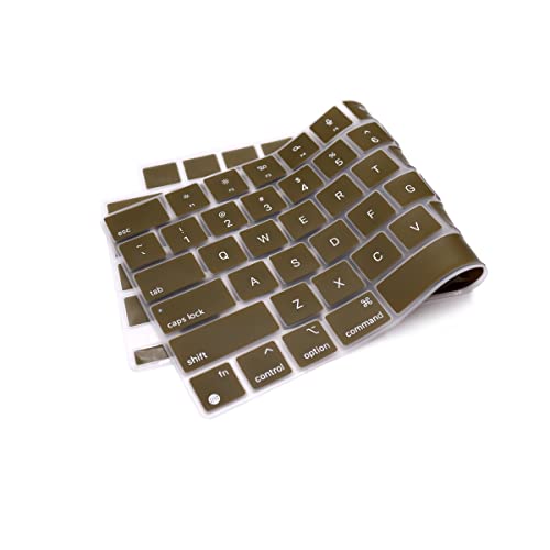 Se7enline Compatible with MacBook Keyboard Cover Skin for Mac Neo & Air 13/15 & Pro 14/16 inch (M5 M4 M3 M2 M1 A18) 2026/2025/2024/2023/2022/2021 Silicone Waterproof Dustproof Durable,Avocado Green - color: Avocado Green
