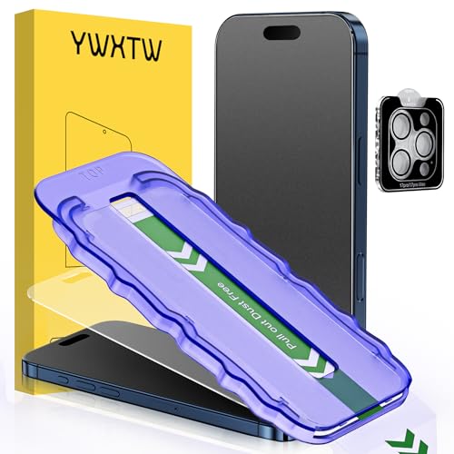 YWXTW 2 Pack for iPhone 17 Pro Matte Screen Protector 6.3 Inch + 1 Set Camera Lens Protector, [1S Pull-Out] Anti Glare Anti Fingerprint 17 Pro Glass Screen Protector, Bubble Free, Smooth as Silk - color: Matte, size: iPhone 17 Pro