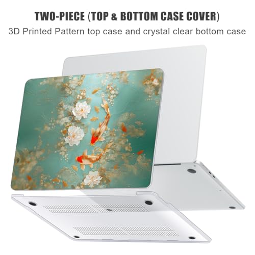 YSCLBAHUK for MacBook Air 15 inch Case 2026-2023 Release M5 A3448 M4 A3241 M3 A3114 M2 A2941 Liquid Retina Display, Hard Shell Case with Keyboard Cover+Screen Film+Trackpad Film, Goldfish - color: Goldfish