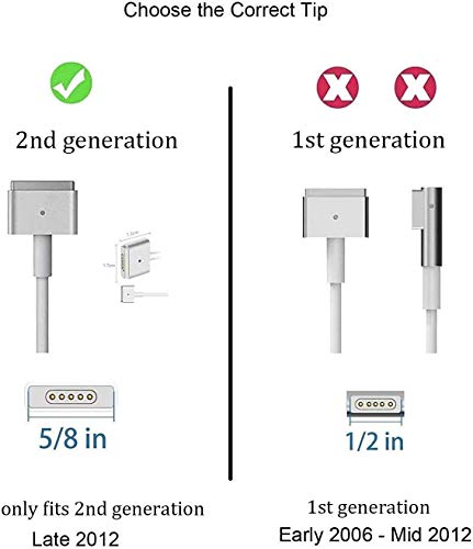 Mac Book Charger 85W(T-Tip) Power Adapter, Replacement for Mac Book Pro with 13/15-inch Retina Display-(Between 2012-2017)