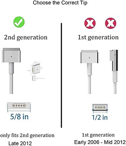 Mac Book Charger 85W(T-Tip) Power Adapter, Replacement for Mac Book Pro with 13/15-inch Retina Display-(Between 2012-2017)