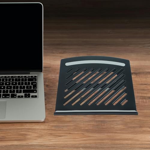 NUOBESTY Adjustable Multi-Angle Foldable Laptop Stand Ergonomic Ventilated Riser for Laptops Up to Stable Desktop Holder for Home Office Library Coffee Shop