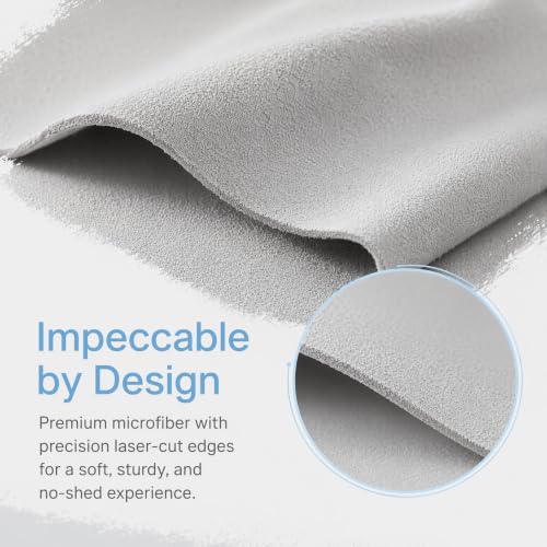 3-Pack Microfiber Cleaning Cloth with Liner - Screen & Keyboard Imprint Protection for MacBook (2018-2026) | Compatible with MacBook Neo 13", MacBook Air 13-13.6-Inch, MacBook Pro 13-14-Inch -Grey