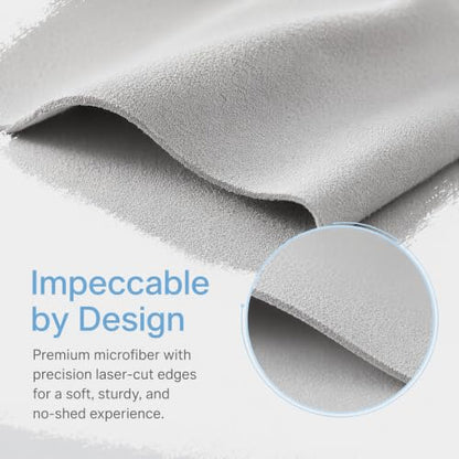 3-Pack Microfiber Cleaning Cloth with Liner - Screen & Keyboard Imprint Protection for MacBook (2018-2026) | Compatible with MacBook Neo 13", MacBook Air 13-13.6-Inch, MacBook Pro 13-14-Inch -Grey
