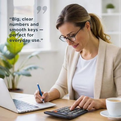 TRULY 12-Digit Desktop Calculator with Large Display, Big Buttons, Dual Power (Solar + Battery), Metal Finish, Ideal for Office, Home, School – 837A Pro Metal 2 Pack Blue/Light Blue - color: Blue & Light Blue