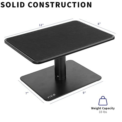 VIVO Universal Height Adjustable Ergonomic Computer Monitor and Laptop Riser Tabletop Desk Stand, Black, STAND-V000SB
