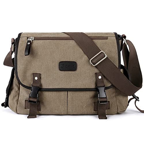 Messenger Bag Men,Waterproof Crossbody Bag,Satchel Shoulder Bag | Waterproof - color: A1-khaki