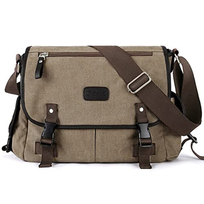 Messenger Bag Men,Waterproof Crossbody Bag,Satchel Shoulder Bag | Waterproof - color: A1-khaki