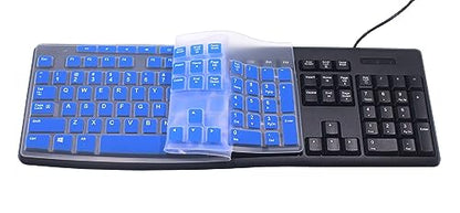 Ultra Thin Desktop PC Silicone Keyboard Cover Skin Protector Compatible for Logitech MK295 MK275 MK270 Wireless Keyboard, Logitech K200 K260 K270 MK200 MK260 Keyboard - Blue - color: Blue