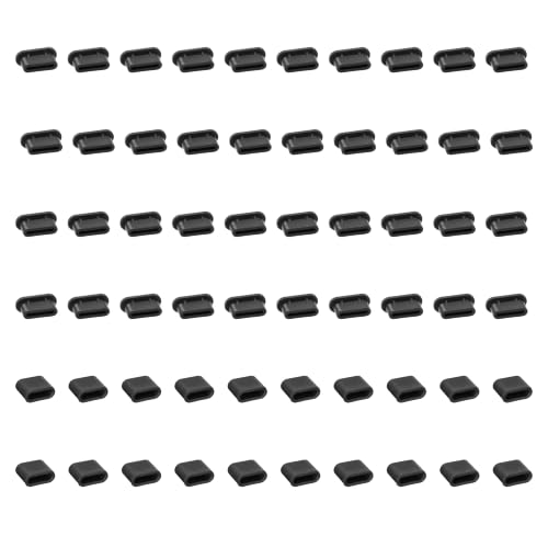 60PCS Silicone Type C Port Anti Dust Plugs USB C Dust Cover Cap for iPhone 15 Samsung Galaxy S20 S21 S22 S23 Pixel MacBook Charge Cable Male and Female - size: M + F