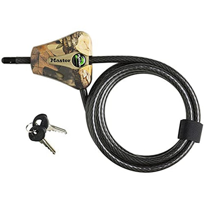 Master Lock Keyed Alike Python Trail Camera Adjustable Camouflage Cable Locks w/40 Keys, 8418KA-20 CAMO 20-Pack - size: 20 Pack