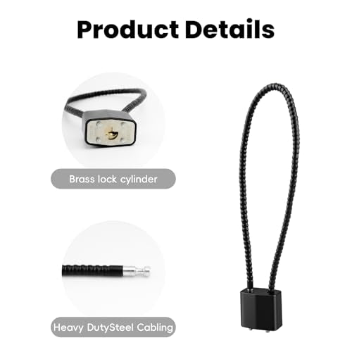 4 Pcs 15 Inch Cable Locks with Keys,Bike Locks,Heavy Duty Wire Lock Cable | bike lock，cable locks with keys（different）for Indoor Outdoor Bike Bicycle Helmet Cabinet Fence Gate Lock(Black) - size: 15 inches