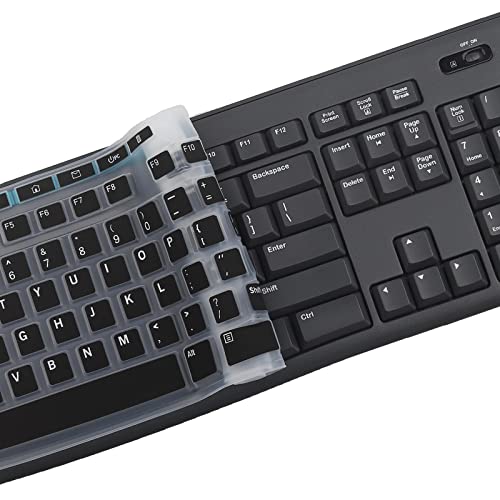 Keyboard Cover for K270 Wireless Keyboard, Logitech MK295 MK275 MK270 Wireless Keyboard Cover, Logitech K200 K260 K270 MK200 MK260 K270 K275 K295 Keyboard Cover Skin Protector -Black - color: Black
