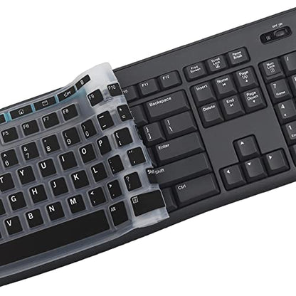 Keyboard Cover for K270 Wireless Keyboard, Logitech MK295 MK275 MK270 Wireless Keyboard Cover, Logitech K200 K260 K270 MK200 MK260 K270 K275 K295 Keyboard Cover Skin Protector -Black - color: Black