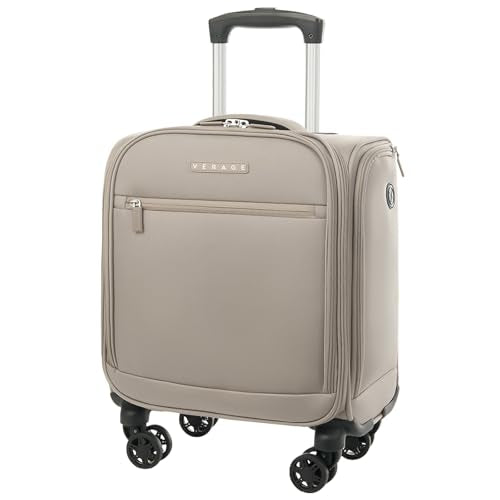 Verage Underseat Carry On Luggage with Wheels, 14.5-Inch Spinner Small Suitcase, Softside Lightweight Travel Bag for Men and Women, Airplane Carry On Bag, Pebble Gary - color: Pebble Grey, size: Basic Underseat