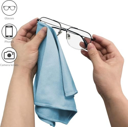 Puomue 6 Pack Microfiber Glass Cleaning Cloth, 16 Inch X 16 Inch, Lint Free Quickly Clean Window, Glasses, Windshields, Mirrors, and Stainless Steel, Multicolor - color: Multicolor