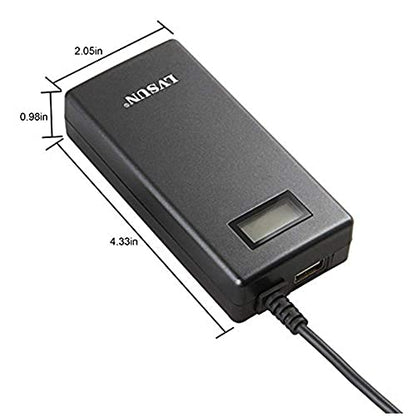 Slim Universal Laptop Charger 70W Replacement AC Adapter with Multi Connectors for HP BM Lenovo Thinkpad Dell Acer Delta Gateway Liteon Samsung Notebooks and More with 5V 2.1A USB Port, Grey