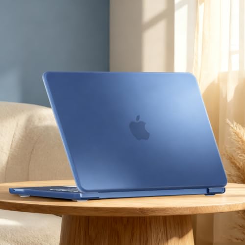 Matte Finish Case for MacBook Neo 13 inch 2026 Model A3404, Indigo Clear | Exact Fit Scratches & Fingerprints Resistant, Ultra-Thin Matte Frosted Protective Hard Shell Mac Neo Case and Keyboard Cover - color: Indigo Clear