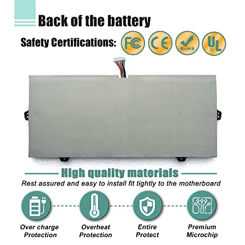 66.9Wh AA-PBRN4ZU Laptop Battery for Samsung Galaxy Book Flex 930QCG 930QCJ 930XCJ NP930QCG NP930QCG-K01 950QCG 950QCG-X01 950QCG-X03 950QCJ 950XCJ NP950QCG Series 15.4V 4350mAh 4-Cell - size: 10.63*3.46*0.31inch AA-PBRN4ZU