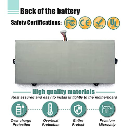 66.9Wh AA-PBRN4ZU Laptop Battery for Samsung Galaxy Book Flex 930QCG 930QCJ 930XCJ NP930QCG NP930QCG-K01 950QCG 950QCG-X01 950QCG-X03 950QCJ 950XCJ NP950QCG Series 15.4V 4350mAh 4-Cell - size: 10.63*3.46*0.31inch AA-PBRN4ZU