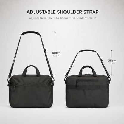 Acer Laptop Briefcase with Shoulder Strap, Messenger Bag | Water-Resistant, 900D Polyester, Shoulder Strap, Soft Interior Protection, Corner Guards Multi-Pocket, Luggage Strap - size: 16-17.3inch