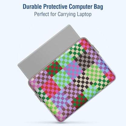 MOSISO Laptop Case 13.3 inch, 13-13.3 inch Laptop Sleeve with Small Case | Compatible with MacBook Neo/Air 13.6/Pro 13/Pro 14, HP Dell ASUS Lenovo, Neoprene Computer Sleeve Bag, Colorful Checkerboard