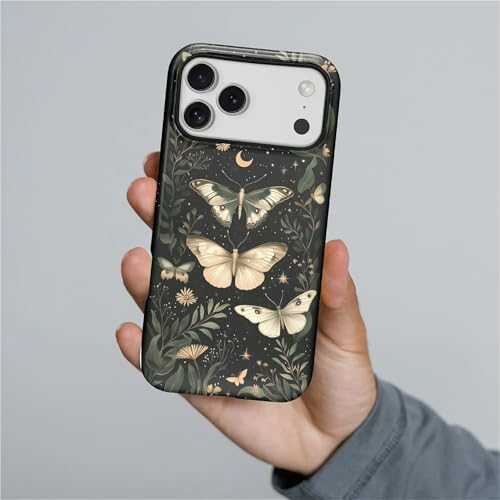CARLOCA Case for iPhone 17 Pro Max,Gothic Dark Butterfly Design Hybrid Dual Protection Soft TPU Hard PC Shockproof Anti Scratch Men & Women Stylish Protective Phone Case - color: Gothic Dark Butterfly, size: iPhone 17 Pro Max