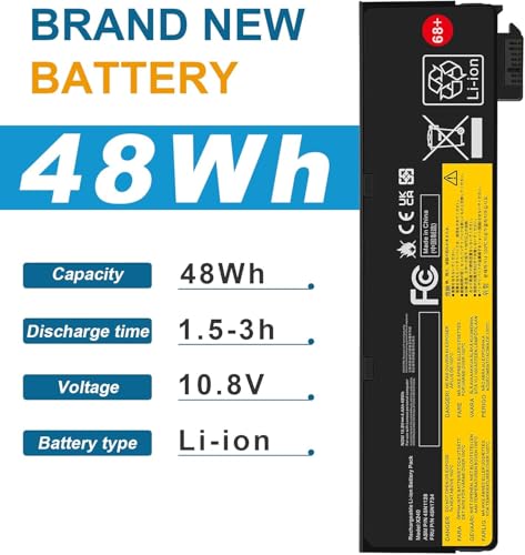 TREE.NB 48WH Battery 68+ for ThinkPad T440 T450 T460 T460P T470P T550 T560 X240 X250 X260 X270 L450 L460 L470 P50S W550s 0C52861 0C52862 Series 45N1125 45N1126 45N1127 - size: 8.14x2.44x0.82inch X240