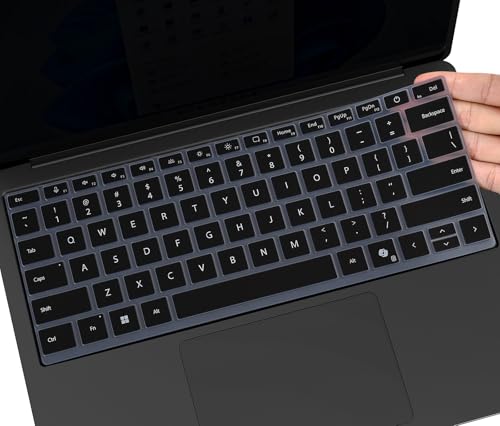 Keyboard Cover for 2026-2024 Microsoft Surface Laptop 7/8 13.8 & 15 inch, Surface Laptop Accessories Ultra Thin Keyboard Protective Skin -Black - color: Black