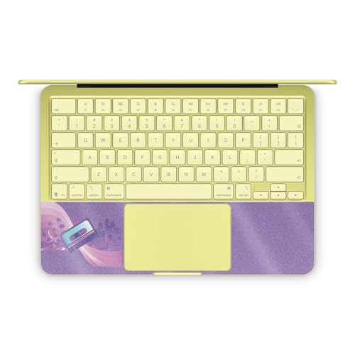 Glossy Glitter Laptop Skin Compatible with Apple MacBook Neo - 80s Cassette - Premium 3M Vinyl Protective Wrap Decal Cover - Easy to Apply | Crafted in the USA by MightySkins - color: 80s Cassette, size: MacBook Neo Full Cover Skin, style: Glossy Glitter