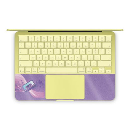 Glossy Glitter Laptop Skin Compatible with Apple MacBook Neo - 80s Cassette - Premium 3M Vinyl Protective Wrap Decal Cover - Easy to Apply | Crafted in the USA by MightySkins - color: 80s Cassette, size: MacBook Neo Full Cover Skin, style: Glossy Glitter