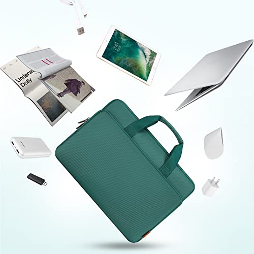 DOMISO 15.6 inch Laptop Case Sleeve Protective Cover Compatible with 16 inch MacBook Pro M4 M3 M2/Pro Max,15.6-16 inch HP Dell ASUS Lenovo Chromebook,Waterproof Computer Cases Bag with Handle,Green - color: Green, size: 15.6 inch