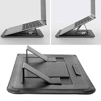 Nillkin Laptop Sleeve 13 inch (3-in-1), MacBook Sleeve with Adjustable Stand & Mouse Pad, 2 Stand Modes, 13 inch Laptop Case, Slim MacBook Accessories for Samsung/Surface/Chromebook/HP 12-14'', Gray - color: Gray