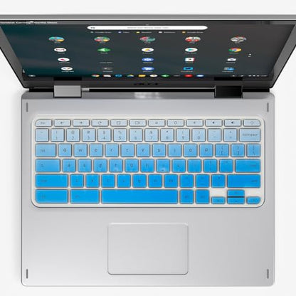 Keyboard Cover for Acer Chromebook Spin 11 311 CP311 511 512/Chromebook R11 CB3-131 CB3-132 CP311 C738T C733 CB5-132T/Chromebook Spin 713 CP713 R13 CB5-312T/Acer Chromebook 14 15 -Ombre Blue - color: Ombre Blue