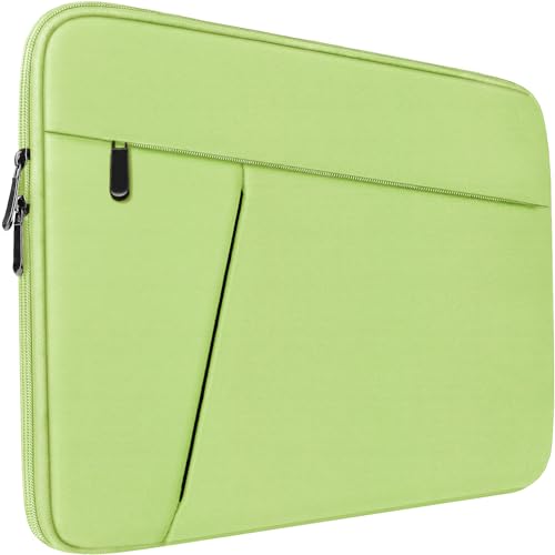 Laptop Sleeve 15.6 inch, Shockproof Protective Computer Carrying Cover with Front Pocket, Briefcase Handbags Laptop Case for 15.6 inch HP, Dell, Acer, Asus, Notebook, Light Green - color: Light Green, size: 15.6 inch