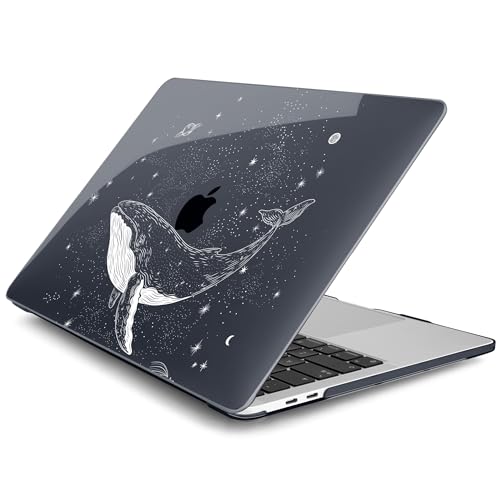 Batianda AstroGrid Case for MacBook Pro 13 inch 2020 2022, Cosmic Whale | Fits Model A2338 M2 M1 A2251 A2289,1.2mm Slim Lightweight Hard Shell Cover, Scratch Resistant,4-in-1 Accessories Bundle - color: Cosmic Whale