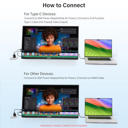 InnoView Large Portable Monitor 23.8inch FHD 1080P 144Hz USB-C, HDMI Computer Display HDR 100% sRGB IPS Gaming Monitor W/180°Adjustable DC Eyes Care Stand for Laptop PC MAC Phone PS4 Xbox Switch - size: 23.8" 1080P 144Hz
