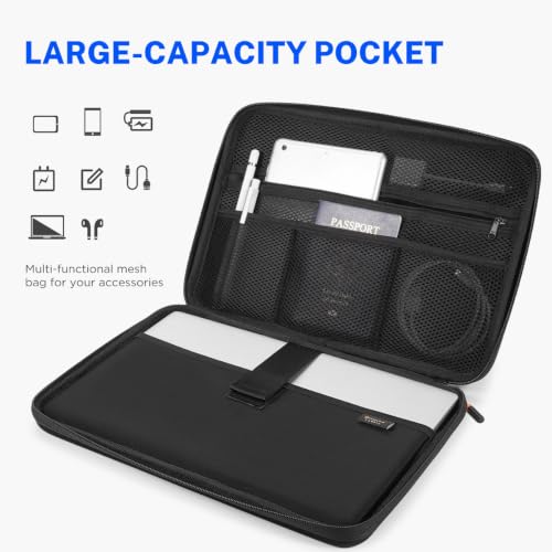 NIDOO 13.3 inch Laptop Sleeve Carrying Case 14 inch Computer Bag Shockproof Hard Shell Protective Cover Handle for 13 inch MacBook Air Pro/13.5" Surface Laptop 6/14" ThinkPad E14 Gen 6/ Dell HP Asus