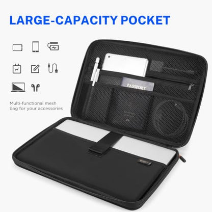 NIDOO 13.3 inch Laptop Sleeve Carrying Case 14 inch Computer Bag Shockproof Hard Shell Protective Cover Handle for 13 inch MacBook Air Pro/13.5" Surface Laptop 6/14" ThinkPad E14 Gen 6/ Dell HP Asus