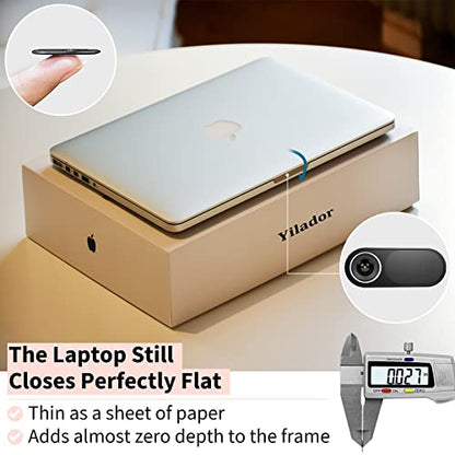 Yilador Webcam Cover, 0.03in Ultra Thin Slide Web Camera Covers for Laptop Computer Smartphone Mac iMac MacBook, Sliding Blocker Cover Protect Your Privacy Security (3*Small+3*Big)