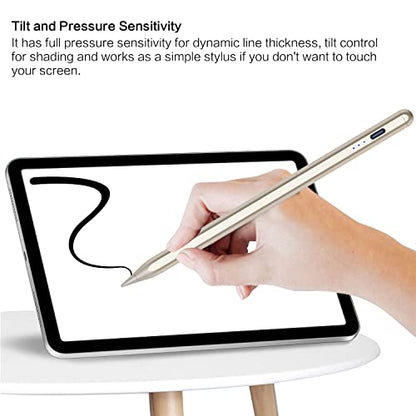 Stylus Pen for iPad 6th-11th Generation, 10 Mins Fast Charge Apple Pencil Compatible with 2018-2025 iPads Pencil, Apple Pen for iPad Pro 11"/12.9"/M4, Air 3/4/5/M2/M3, Mini 5/6 Gen-Starlight - color: Starlight
