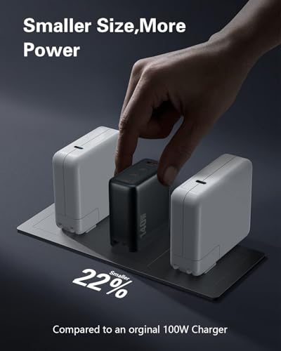 140W USB C Charger, 4-Port Foldable Compact Fast Laptop Charger Power Adapter, Advanced GaN Wall Charger, Compatible for MacBook Pro/Air, iPad Pro, iPhone 16 Pro, Galaxy S25/S24, Steam Deck, and More - color: Black