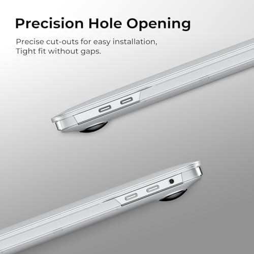 BlueSwan Flexible Case for MacBook Pro 13 inch, M2 M1 2022-2016 | Anti-Scratch Protective Laptop Cover with Grippy Matte Texture, Seamless Fit and Lightweiht, Frosted White - color: Frosted White, size: Pro 13-inch (2018-2022)