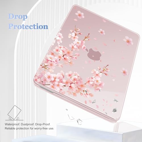 Tuiklol for 2026 MacBook Neo 13 Inch A18 Pro Chip Case, (Model A3404) Anti-Scratch Anti-Drop Slim Hard PC Shell Case with Shockproof Protective MacBook Neo Laptop Cover, Plum Blossom-Pink - color: Plum Blossom-pink