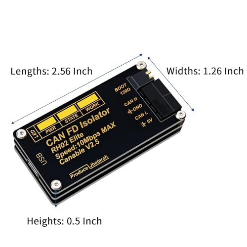 Isolated USB to CAN FD Adapter Converter Based on CANable V2.5 Supports Up to 10Mbps