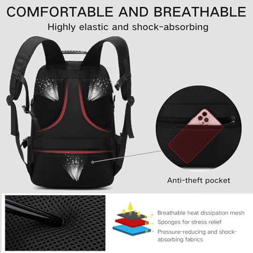 Travel laptop backpack, Extra Large 60L Traveling College Backpack,Large Capacity Backpack for Men Women,Fits 17 Inch Computer, USB Charging Port, Black - color: 60l Black With Shoe Storage